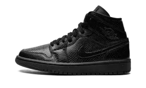 AIR JORDAN 1 MID WMNS "Black Snakeskin" BQ6472 010