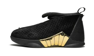 Air Jordan 15 Retro DB GS "BLACK WHITE - METALLIC GOLD"