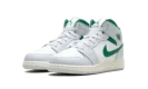 Jordan 1 Mid GS "White Pure Platinum Pine Green"