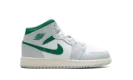 Jordan 1 Mid GS "White Pure Platinum Pine Green"