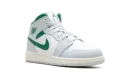 Jordan 1 Mid GS "White Pure Platinum Pine Green"