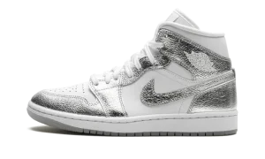 Air Jordan 1 Mid SE WMNS "Metallic Silver"
