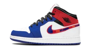 Air Jordan 1 Mid SE GS "Multicolor Swoosh"