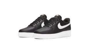 Air Force 1 - Black White Pebbled Leather 2