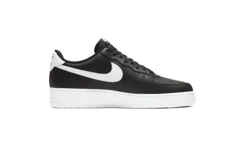 Air Force 1 - Black White Pebbled Leather