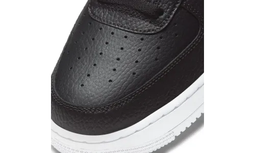 Air Force 1 - Black White Pebbled Leather