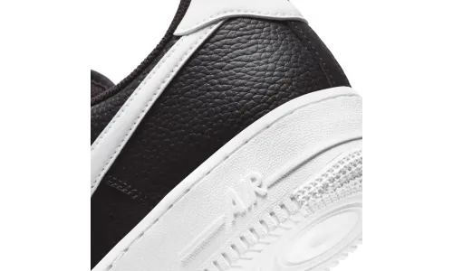 Air Force 1 - Black White Pebbled Leather