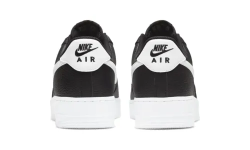 Air Force 1 - Black White Pebbled Leather