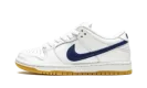 SB Dunk Low Pro Iso "Orange Label - White / Navy"