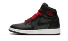 Air Jordan 1 High Retro GS "Black Satin/Gym Red" 575441 060