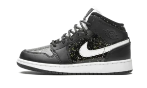 Jordan 1 Mid SE GS "Black Glitter"