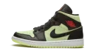 AIR JORDAN 1 MID SE WMNS "Barely Volt / Chile Red"