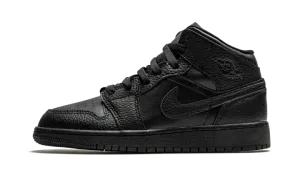 Air Jordan 1 Mid GS "Triple Black" 554725 091