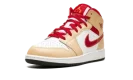 Air Jordan 1 Mid GS "Beige / Red"