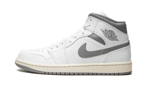 Air Jordan 1 Mid "White / Stealth Grey"