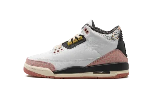 Air Jordan 3 GS "White/Red Stardust"