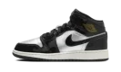 Jordan 1 Mid SE GS "Black Metallic Silver Sail Metallic Gold"