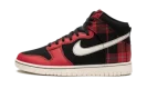 Dunk High "Plaid - Black/Red"