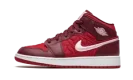 Air Jordan 1 Mid SE GS "Red Quilt"