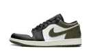 Air Jordan 1 Low "Black Toe Medium Olive" 553558 092