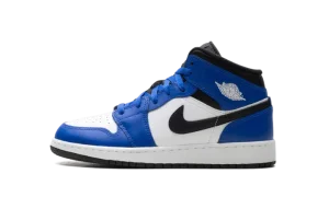 Jordan 1 Mid GS "Game Royal White Black"
