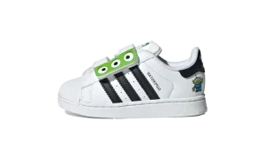 Superstar II CF I TD "Cloud White/Core Black/Semi Solar Green"