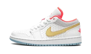 AIR JORDAN 1 LO SE WMNS "White / Sesame / Flash Crimson"