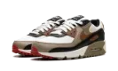 Air Max 90 WMNS "Phantom Black Fire Red Light British Tan" DH8010 005