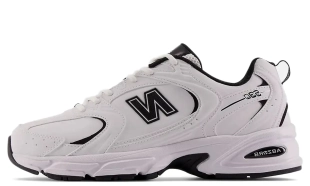 New Balance 530 - Leather White Black