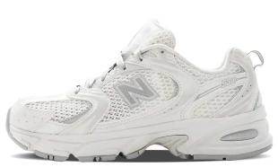 New Balance 530 - White Silver Ribbon Lace