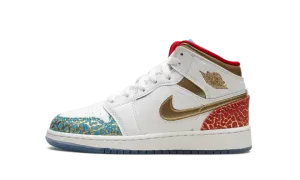 Air Jordan 1 Mid GS "UNC To Chicago" FB2212 100