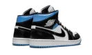 AIR JORDAN 1 MID WMNS "Black / White / University Blue" BQ6472 102