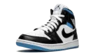 AIR JORDAN 1 MID WMNS "Black / White / University Blue" BQ6472 102