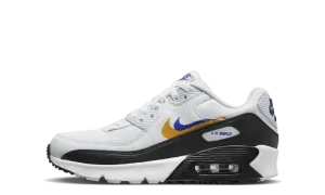 Air Max 90 GS "Double Swoosh White Black Gold Royal" FJ4592 100