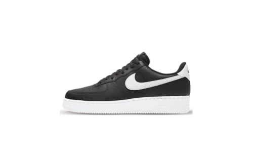 Air Force 1 - Black White Pebbled Leather