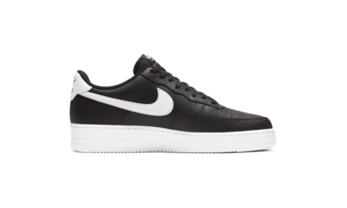 Air Force 1 - Black White Pebbled Leather