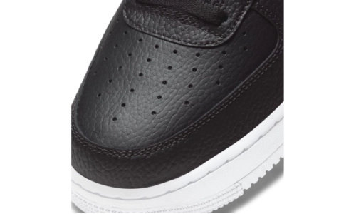 Air Force 1 - Black White Pebbled Leather