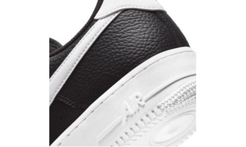 Air Force 1 - Black White Pebbled Leather