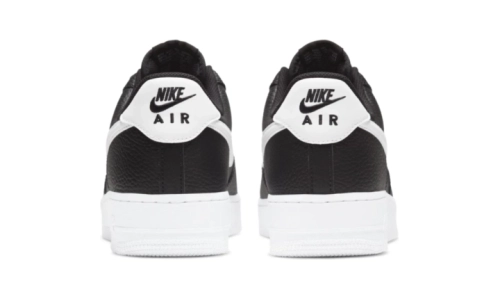 Air Force 1 - Black White Pebbled Leather