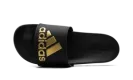 Adilette Comfort Slides "Core Black Gold Metallic" GY1946