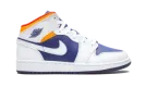 Air Jordan 1 Mid GS "White Deep Royal Blue" 554725 131