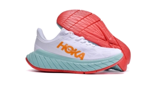 HOKA Carbon X 2 - White/ Blazing Orange