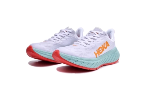 HOKA Carbon X 2 - White/ Blazing Orange