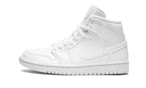 AIR JORDAN 1 MID WMNS "Triple White Patent Leather" BQ6472 111