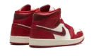 Air Jordan 1 Mid WMNS "Red Cracked Leather" HJ9337 106