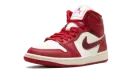 Air Jordan 1 Mid WMNS "Red Cracked Leather" HJ9337 106