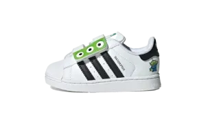 Superstar II CF I TD "Cloud White/Core Black/Semi Solar Green" ji0090