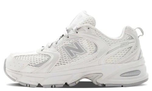New Balance 530 - White Silver Ribbon Lace