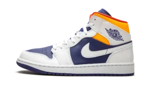 Air Jordan 1 Mid "Royal Blue / Laser Orange" 554724 131
