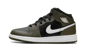 Jordan 1 Mid GS "Black White Olive" DQ8423 092